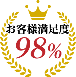 お客様満足度98%