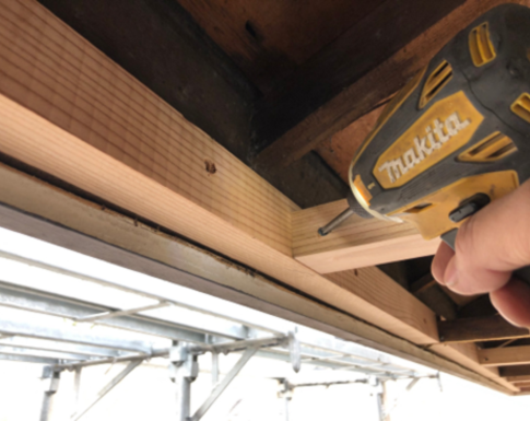 千葉市中央区の外壁塗装の軒天井張替の写真