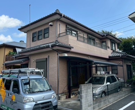 千葉市若葉区の外壁塗装施工前の写真